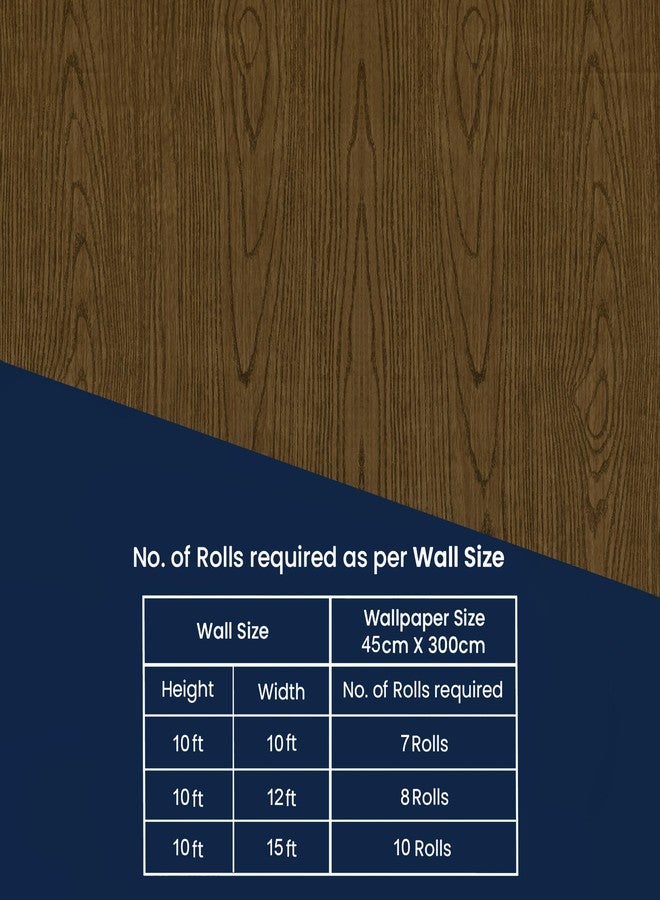HOMEMATES Self-Adhesive Wallpaper Waterproof Old Furniture Vinyl Stickers Wooden Door Wardrobe Desktop PVC Wall Papers 45 X 304 CM- (Brown Wood) - Image 5